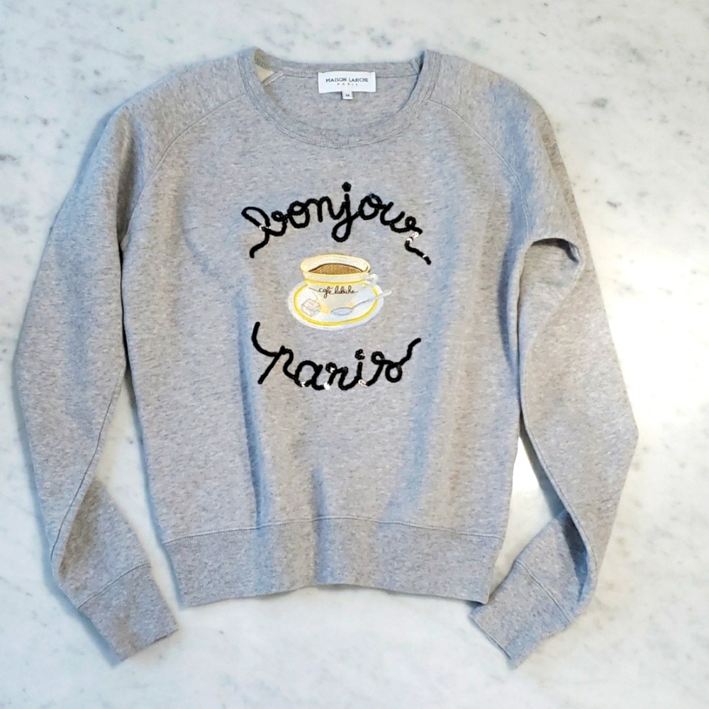 Maison Labiche gray sweatshirt